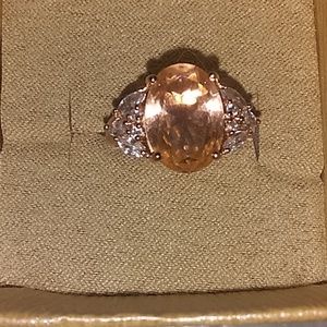 Size 8.5 18K gold over silver jtv ring authenticat